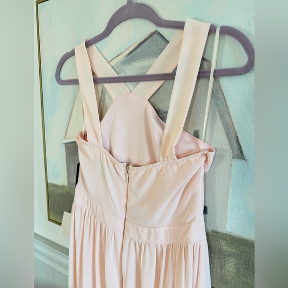LULUS Air of Romance Peach Pink Halter Maxi Dress Size Medium - Picture 9 of 10